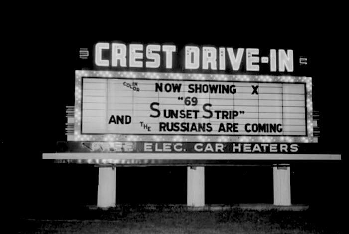 Crest Drive-In Theatre - Oct 18 2015 Photo Of 1973 Era Marquee (newer photo)
